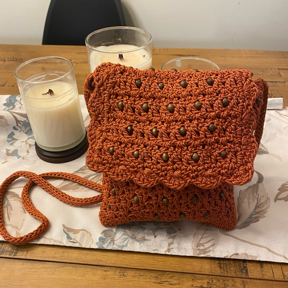 🔥⬇️ The Sak Nylon Beaded Crochet Crossbody